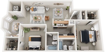 B3 Two Bedroom with Morning Room 24-24102 floor plan